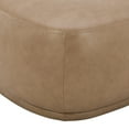 thumbnail image 6 of Jennifer Taylor Home Pebble 44" & 26" Rounded Triangle Cocktail Ottoman Set, Tuscan Tan Brown Top Grain Leather, 6 of 6