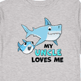 thumbnail image 4 of Inktastic My Uncle Loves Me with Cute Sharks Boys or Girls Long Sleeve Toddler T-Shirt, 4 of 5