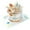 Sky Blue #2, variant on 3D Greeting Card | Thanksgiving Holiday Birthday Mother's Day Teacher's Day Valentine's | Blank Message Area for Handwritten Wishes | Lovely Blessing Card