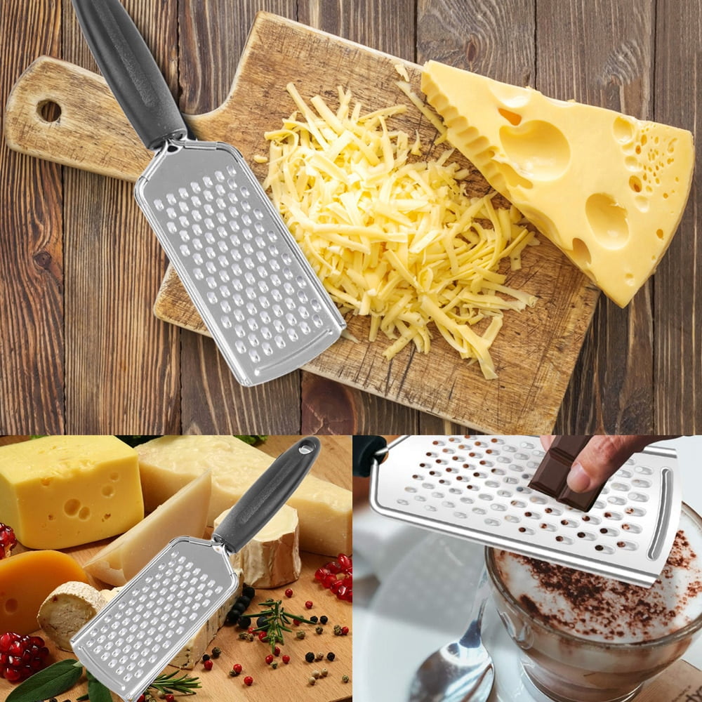 K Basix Hand Grater Stainless Steel Razor Sharp Blades, Non-Slip & Soft Grip, Handheld Cheese Grater with Handle , Cheese Hand Grater & Vegetable