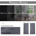 thumbnail image 4 of Rosnek 52 Inches Windproof Tap Top Blackout Curtains, 4 of 9