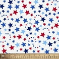 thumbnail image 3 of David Textiles 44" x 2 Yards Poly-Cotton Red White Blue Stars Pre-Cut Fabric, White, 3 of 5