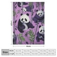 thumbnail image 4 of COMIO  Cute Pandas on Purple Flannel Throw Blanket  Living Room/Bedroom/Sofa Couch Warm Soft Bed Blanket for Kids Adults All Season, 4 of 6