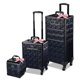 thumbnail image 1 of Byootique Rolling Makeup Train Case 3-Piece Cosmetic Organizer Kit Trolley Organizer Travel Case Lockable Salon Barber Case Traveling Cart Trunk with Wheels for Makeup Artist Trave Nail,Mermaid Black, 1 of 9