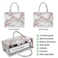 thumbnail image 2 of Large Capacity Tote Bag,Gray Rose Gold Marble Pattern Handbag Fashion Luxury Tote Bag,15.7"x13"x 5.1" Inches,Laptop Compatible, 2 of 6