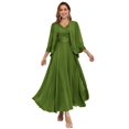 thumbnail image 1 of Vestido de chifón verde oliva CDSSL para la madre de la novia 2024, 1 of 6