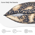 thumbnail image 5 of Velvet Rimmed Pillowcase Is Not Easy To Open Line Deformation Invisible Zipper Opening And Closing Only Pillowcase Does Not Contain Pillow Core Leopard Skin Print Style Lightskyblue_1 20"X20", 5 of 8