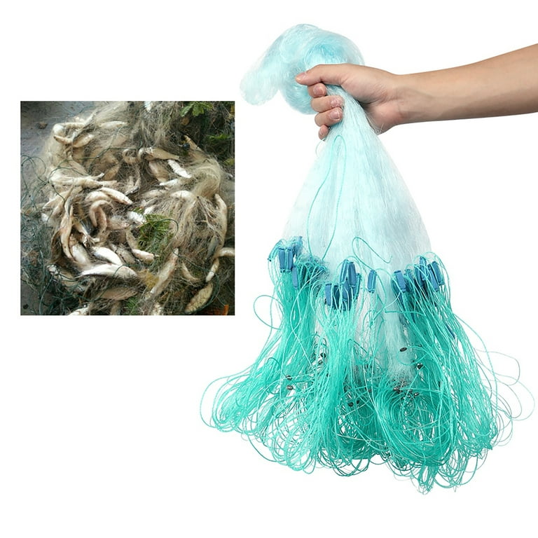 Fishing Cast Net, Durable 3 Layers Heavy Fishing Net with Float