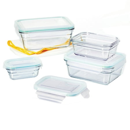 Glasslock Oven and Microwave Safe Glass Food Storage Containers 8 Piece Set
