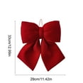 thumbnail image 3 of Large Red Christmas Bow Ornaments Plush Christmas Tree Decorations 13x12 Inch Fluffy Bows for Xmas Wreath Door Window Mantle Staircase Indoor, 3 of 9