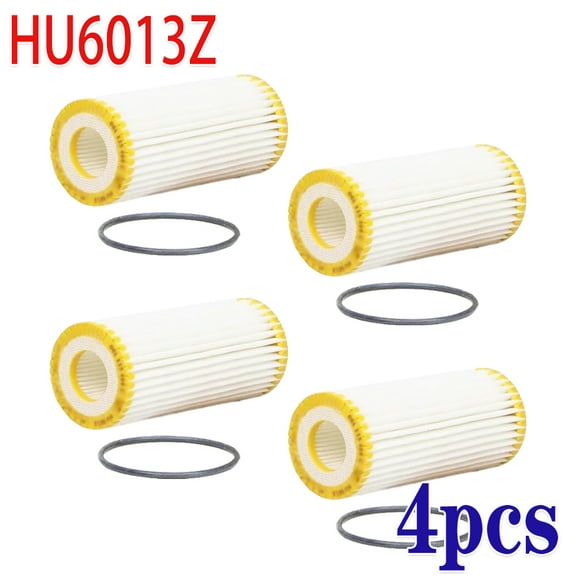 For Audi VW Engine Oil Filter Kit HU6013Z 06L115562B Pack of 4