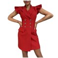 thumbnail image 2 of FcBaudy Robe Sans Manches à Col Rond, Robes d'Été pour Femmes, Robes de Mode Décontractées pour Femmes, Robes d'Été Sans Manches à Fermeture Éclair, Mini Robe pour Femmes, 2 of 8