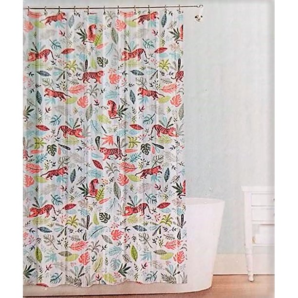SPLASH BATH SHOWER CURTAIN PEVA VINYL BENGAL TIGER 70 x 72