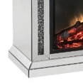 thumbnail image 4 of LED Electric Fireplace with Faux Diamond Inlays Silver - Saltoro Sherpi, 4 of 5