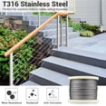 thumbnail image 2 of Yescom 1/8" T316 Stainless Steel Cable Wire Rope 7x7 Aircraft Strand Railing Decking Coil Reel 1000 Ft, 2 of 12