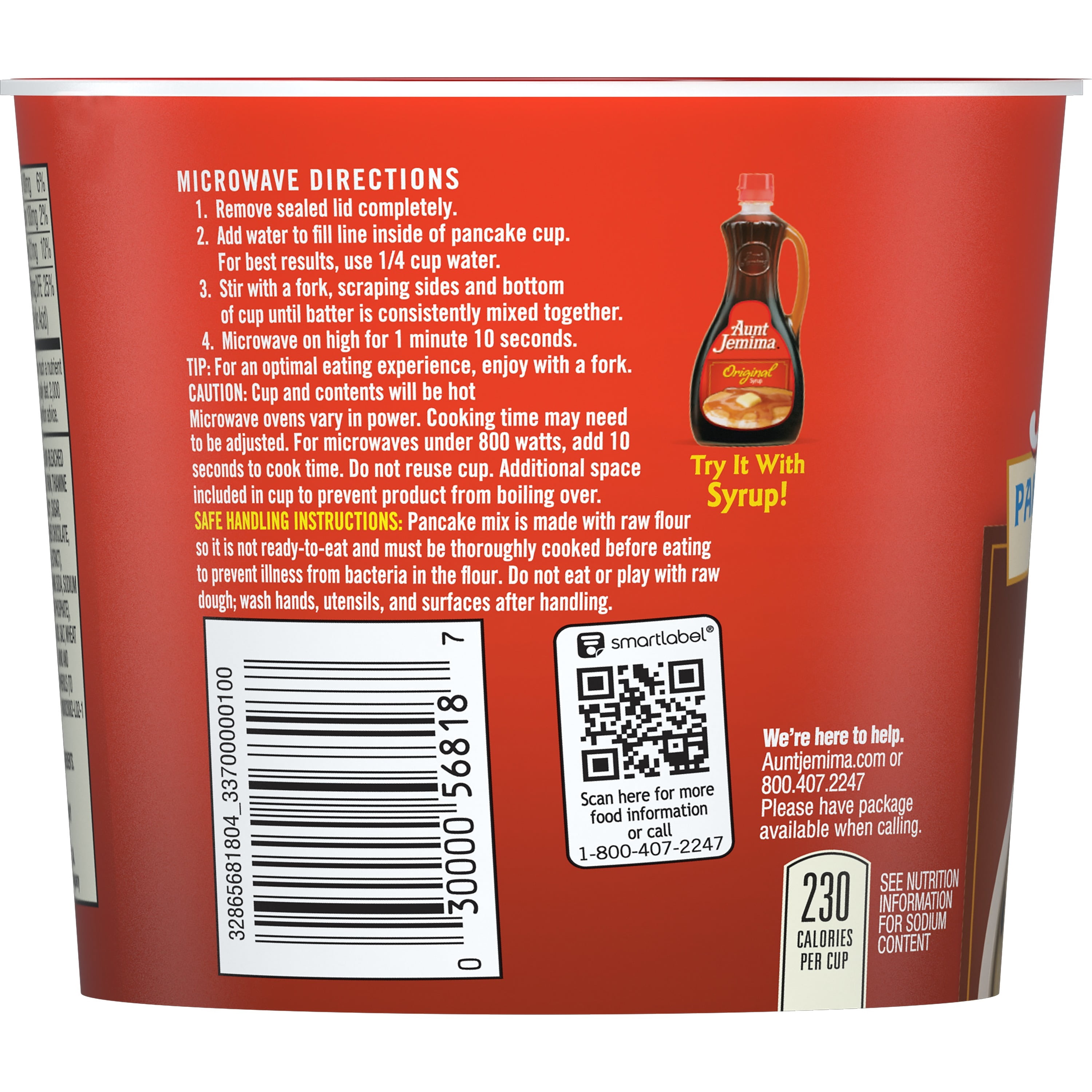 Aunt Jemima Chocolate Chip Pancake On The Go, 2.11 oz Cup