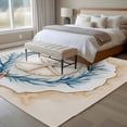thumbnail image 4 of 5'x8' Area Rugs, Blue Beige Coastal Indoor Outdoor Area Rug for Living Room Bedroom, Beach Nautical Coral Starfish Shell Washable Bathroom Rugs Kitchen Floor Carpet Mats Home Decor Aesthetic, 4 of 8