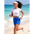 thumbnail image 6 of NELEUS Womens Workout Shorts Wide Leg Yoga Shorts for Women Casual Summer Athletic Short with Pockets,Blue,US Size L, 6 of 11