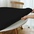 thumbnail image 4 of Round Fitted Tablecloth with Elastic Black Round Outdoor Tablecloths Fitted Table Covers for Round Tables Waterproof Reusable Vinyl Table Cloth for Indoor and Outdoor 62"-68", 4 of 7
