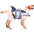 thumbnail image 1 of Ripstop Dog Life Jacket Pet Life Water Vest with Rescue Handle Life Safety Saver Preserver for Small Medium Large Dogs (M, Gray), 1 of 7