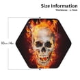 thumbnail image 3 of Disketp Satanic Skull In Flames In The Darkness Funny Coasters,4 Pcs Leather Coasters With Holder, Perfect Housewarming Hostess Gifts,Protect Furniture From Water Marks Scratch, 3 of 9