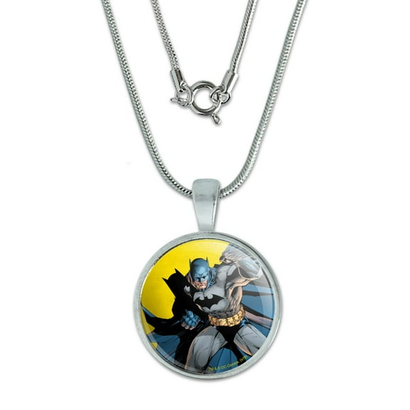 Batman Character 0.75" Pendant with Sterling Silver Plated Chain