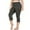 Dark Gray, variant on Fnooota Plus Size Capri Leggings for Women, Yoga Athletic High Waist Capri Pants Black Size L-5XL