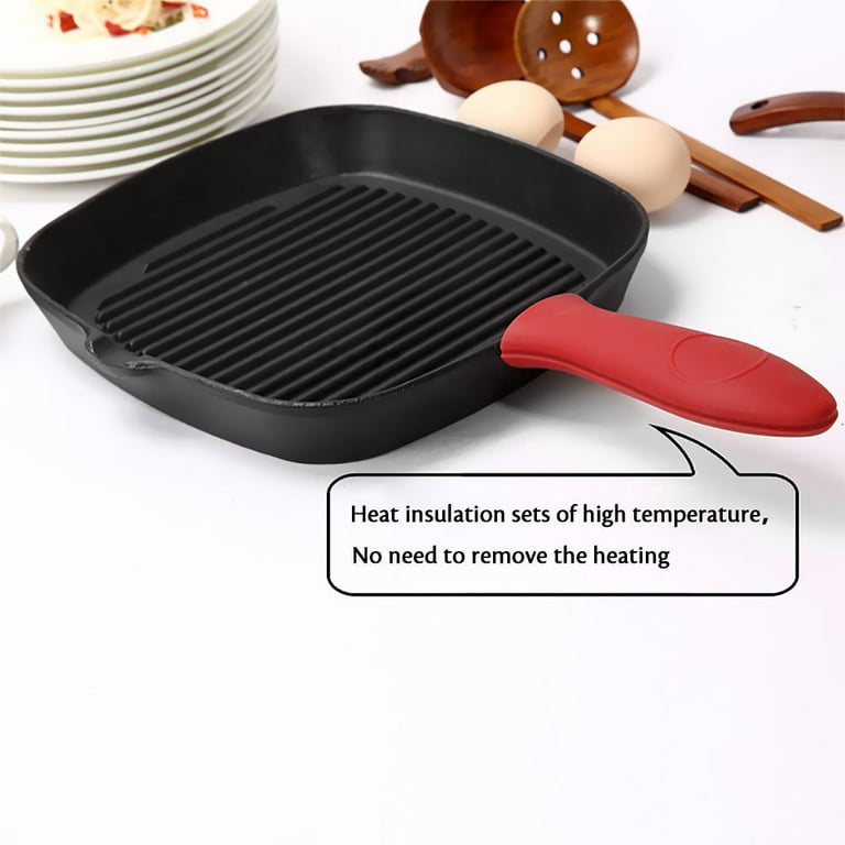 Lodge Silicone Hot Handle Holder - Red Heat Protecting Silicone Handle for  Lodge Cast Iron Skillets with Keyhole Handle & ASAHH41 Silicone Assist  Handle Holder, Red: Home & Kitchen 