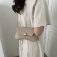 thumbnail image 3 of Bolso Bandolera Con Hebilla Bloqueo Metal Con Personalidad Elegante para Mujer (caqui), 3 of 9