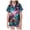 Dark Blue, variant on Toddler Girls Fashion Star Themed Printed Button Down Lapel Short Sleeved Top Shorts Pajamas Set For Kids Vêtements Pour Enfants Size 4-5T