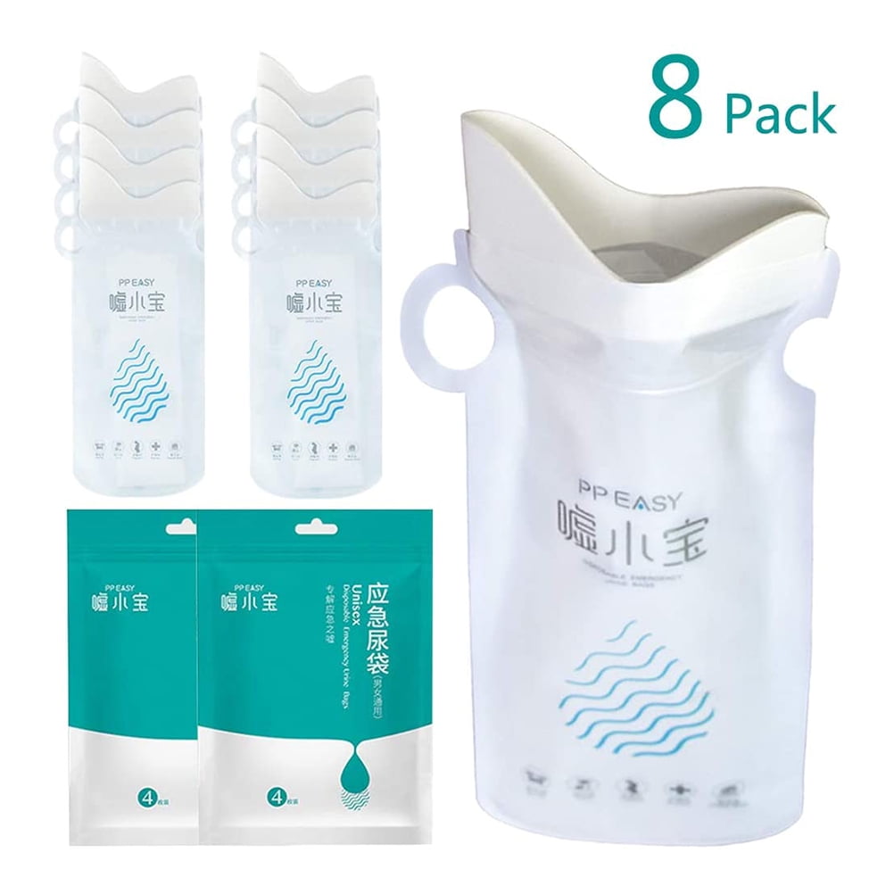 DTOWER 8 Pcs Disposable Urinal Bags Outdoor Pee Bags Unisex Urine Bags