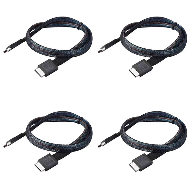 4X Cable de Disco Duro Conveniente Multifunción para Servidor Mini Sas Cable de Conexión de Tarjeta de Matriz Oculink SFF-8611 Pcie4.0