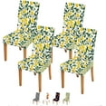 thumbnail image 7 of muroi Lemon Print Chair Covers for Dining Room Kitchen Set of 4 \u2013 Summer Fruit Washable Stretch Slipcovers for Dining Chairs, 7 of 7