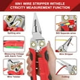 thumbnail image 2 of 8-in-1 Wire Stripper with Voltage Testing Function - Professional-grade multi-function wire stripper tool combining wire cutting, crimping, stripping, twisting, and pulling, 2 of 7