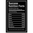 thumbnail image 2 of Success Nutrition Facts Motivational Canvas Wall Art Inspirational Quotes from Entrepreneurs Inspiring Posters Picture Frame Wooden Artwork Home Home Office Decoration Ready to Hang12x18, 2 of 6