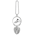 thumbnail image 1 of Best Cat Mom Ever Quote DIY Design Silver Wing Car Pendant Decoration, 1 of 4