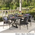 thumbnail image 3 of Noble House Grayson 7 Piece Outdoor Wicker Dining Set in Multibrown, 3 of 17