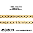 thumbnail image 2 of Niche Gold 525 X-Ring Chain 102 Links With Master Link Motorcycle 519-CDC2629H, 2 of 4