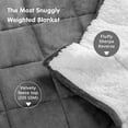thumbnail image 5 of Teler Weighted Blanket for Adult, Fluffy Thick Warm Sherpa & Cozy Flannel Snuggle Heavy Blanket for Sofa Bed Calming, Queen Size (60"x80",20lbs), 5 of 7