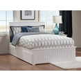 thumbnail image 2 of AFI Nantucket Platform Bed with Matching Footboard and Turbo Charger with Urban Bed Drawers-Color:White,Size:Queen, 2 of 6