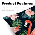 thumbnail image 2 of Flamingo Velvet Pillow Covers Set of 2 with Unique Patterns for Decorative Pillows - 16x16, 18x18, 20x20 Inches for Various Occasions - Includes Pillow Inserts - 230 Characters, 2 of 6