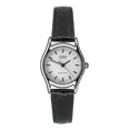 thumbnail image 2 of Reloj Casio Ltp-1094e-7a Dama Con Corea De Piel Color de la correa Negro Color del bisel Plateado Color del fondo Blanco, 2 of 2