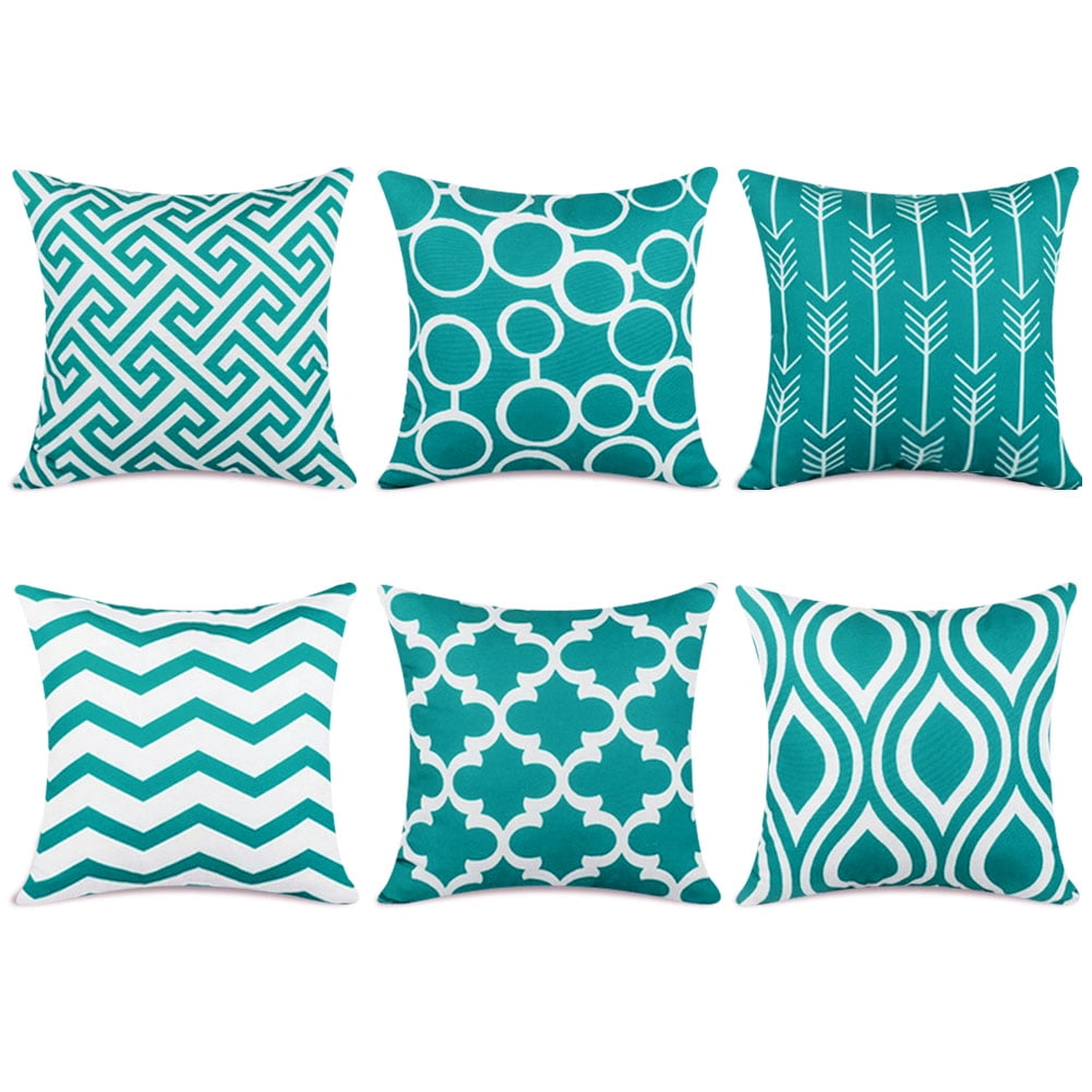 Topfinel Pattern Decorative Throw Pillow Covers Outdoor Square Canvas