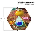 thumbnail image 2 of Lsque Pikmin Pattern 4" Drink Coasters Set of 4, PVC Leather Absorbent Coasters, Table Coaster Set Decorative Coffee Cup Coasters Housewarming Gift, 2 of 7