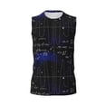 thumbnail image 6 of Lsque Mathematica Science Print Men's Cotton Blend Sleeveless Muscle Shirts (S-3XL)- Moisture Wicking, Odor Protection, UPF 30+,Medium, 6 of 8