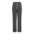 thumbnail image 2 of SonxaHe Big Girls Pants Drawstring Elastic Waist Straight Leg Casual Sports Spring Fall Sweatpants Gray,Sized 11-12, 2 of 8