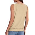 thumbnail image 6 of Women's Fashion Round Neck Sleeveless Tank Top, Solid Color Casual Top for Summer and Layering,Ginger,2XL, 6 of 8