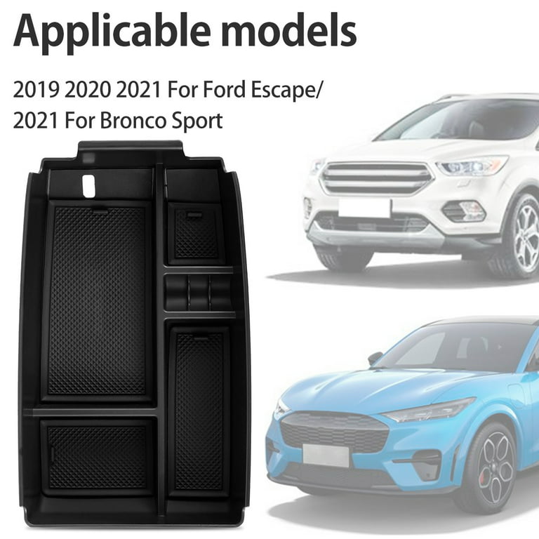 Console Organizer for 2019 2020 2021 Ford Escape for 2021 Bronco Sport Center Console Storage Box Storage Pallet Armrest Storage Box Tray Car Accessories - Walmart.com