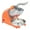 Orange, variant on Ice Crusher Multifunctional Electric Automatic Ice Crusher Snow Cone Maker Shaved Ice Machine Double Blade