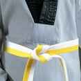 thumbnail image 4 of unbranded Cinturón De Práctica Amarillo Para Taekwondo Con Clásico Y Costuras Confiables De, 4 of 8